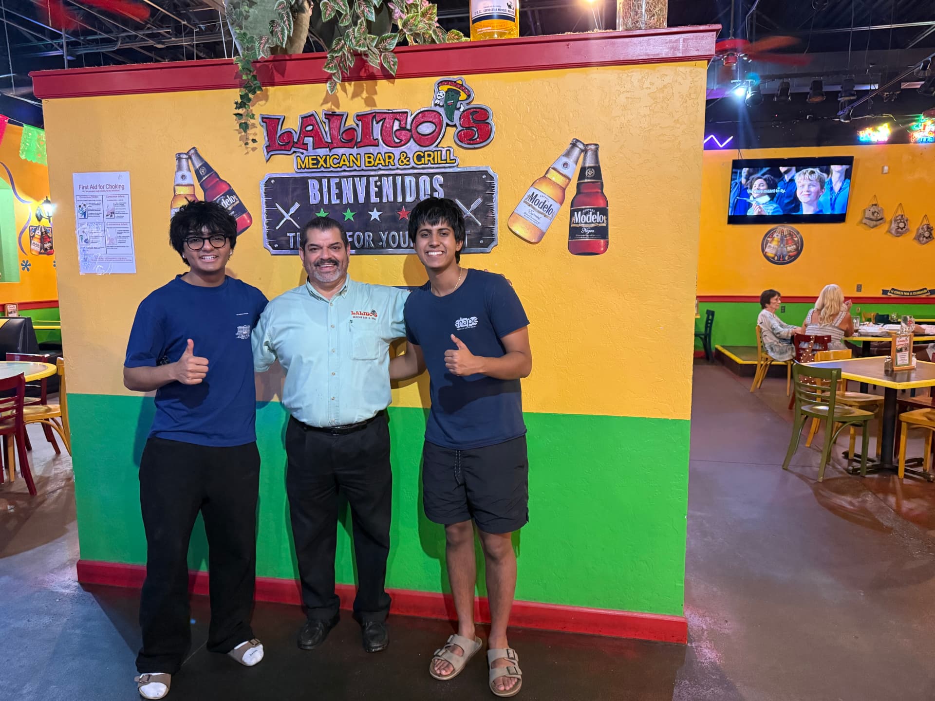 The TableSide team with the owner of Lalito's Mexican Bar & Grill inside the restaurant